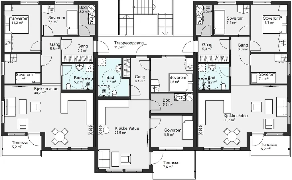 Høyt rom under renovasjon